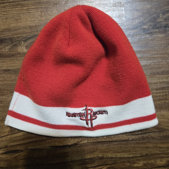 NBA Houston Rockets Red and White Knit Beanie Sock Hat - Texas - Picture 3 of 5